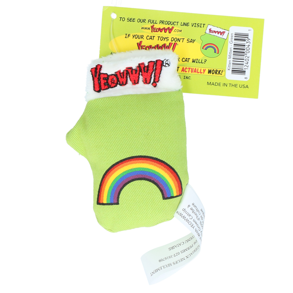Yeowww! Katzenspielzeug Kitten Mitten, Katzenminze, 8 cm, grün