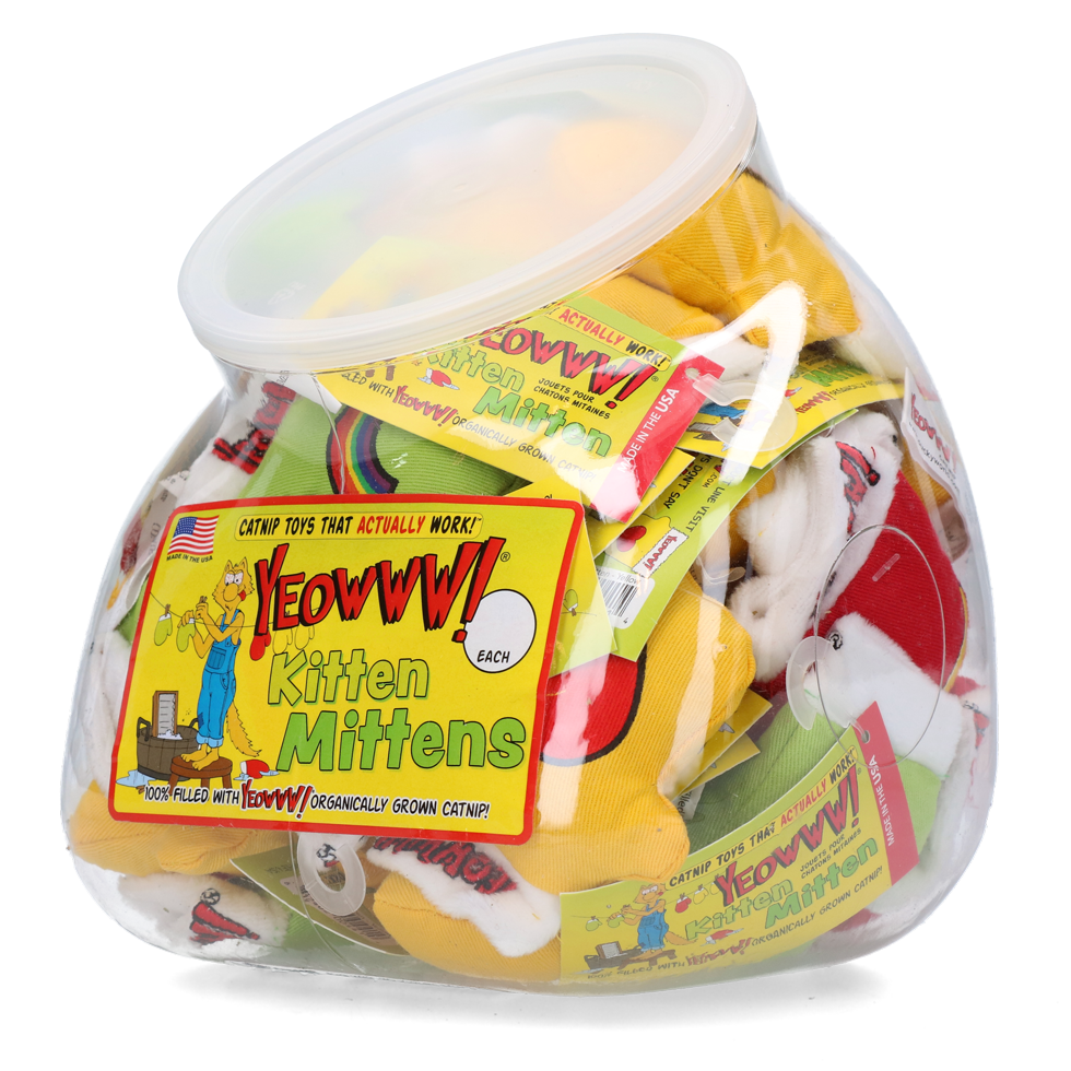 Yeowww! Kitten Mitten, Katzenminze-Spielzeug, Baumwolle, 8 cm, 30 Stk