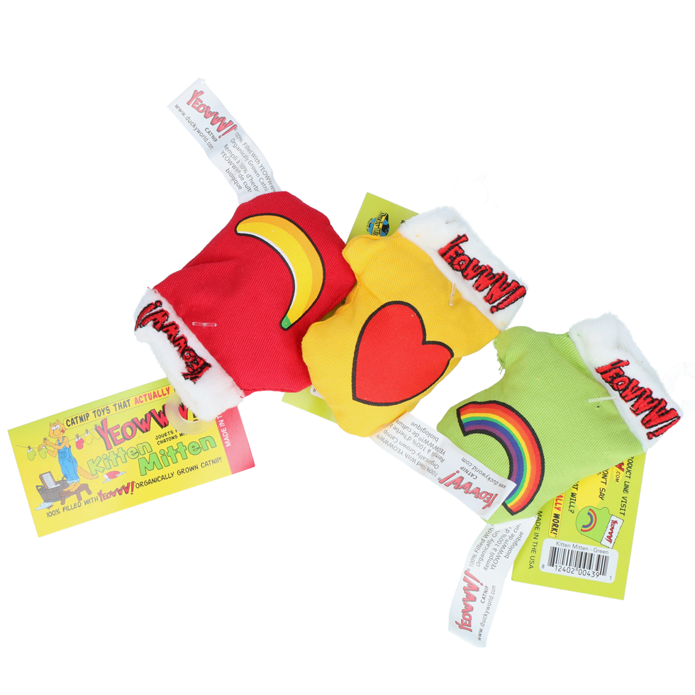 Yeowww! Kitten Mitten, Katzenminze-Spielzeug, Baumwolle, 8 cm, 30 Stk