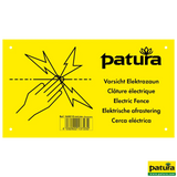 Warnschild, Vorsicht Elektrozaun, Kunststoff, 5-sprachig