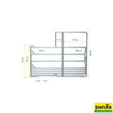 Sicherheits-Pferde-Panel mit Tor 3,60 m Höhe 2,40 m