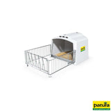 Kälberhütte XL mit Umzäunung, Metallschwelle, 5 Eimerringe,