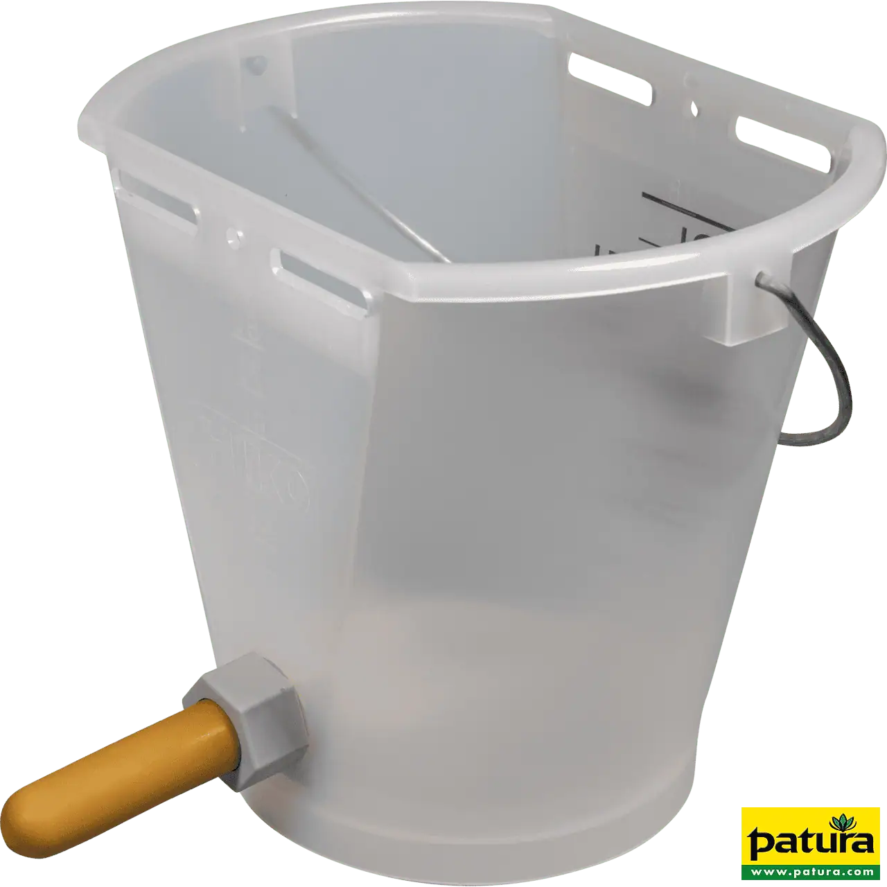 Nuckel-Tränkeeimer 9l transparent kpl. mit Sauger hart und Kugelventil