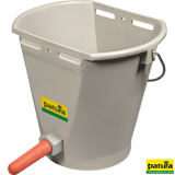 Nuckel-Tränkeeimer 9 l, grau kpl. mit Sauger mittel und Kugelventil