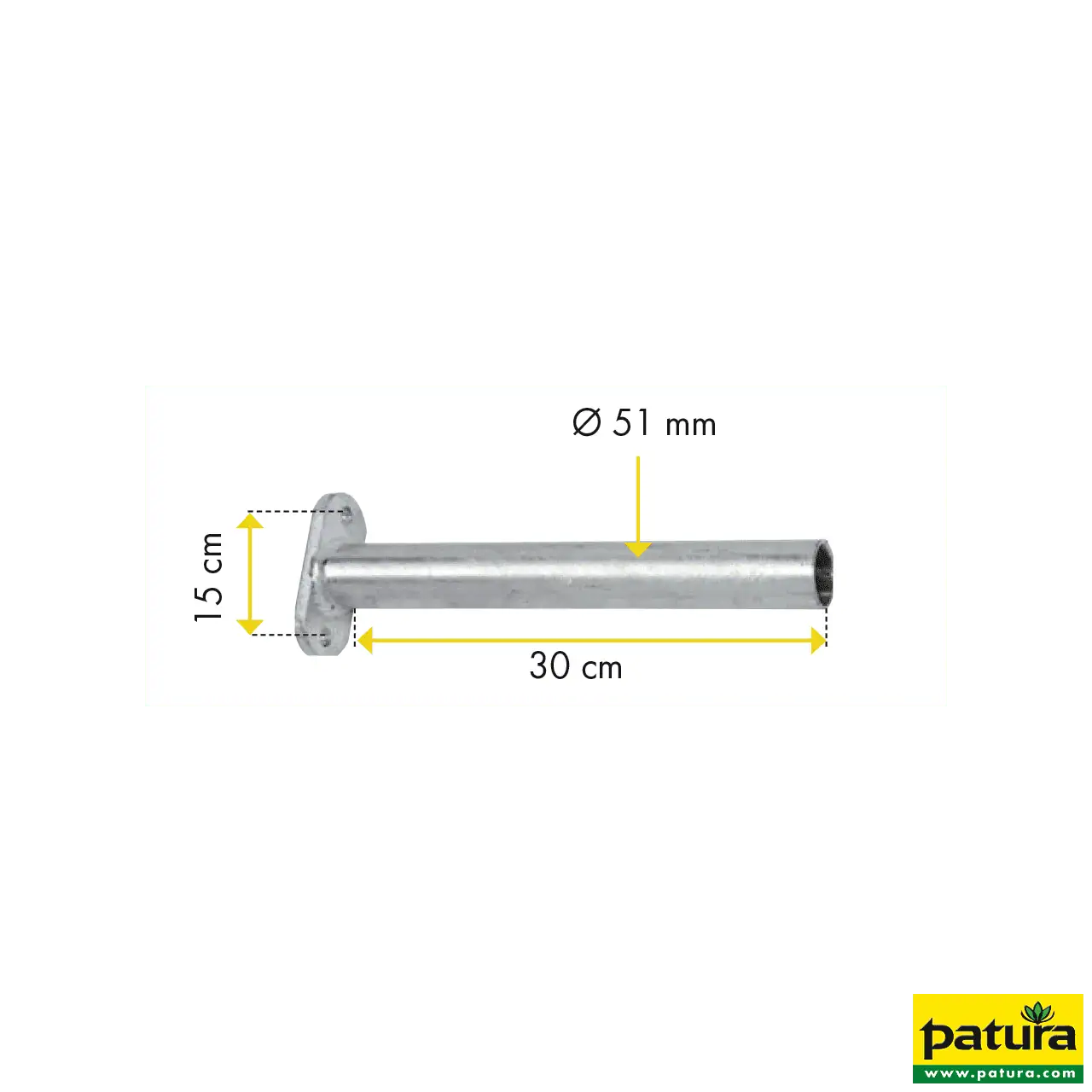 Einschub Compact einfach Wandhalter für Rohr d= 60 mm
