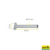 Einschub Compact einfach Wandhalter für Rohr d= 60 mm