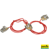 Zaunverbindungskabel Seil, mit 3 Edelstahl-Seilklemmen (1 Stück/Pack)