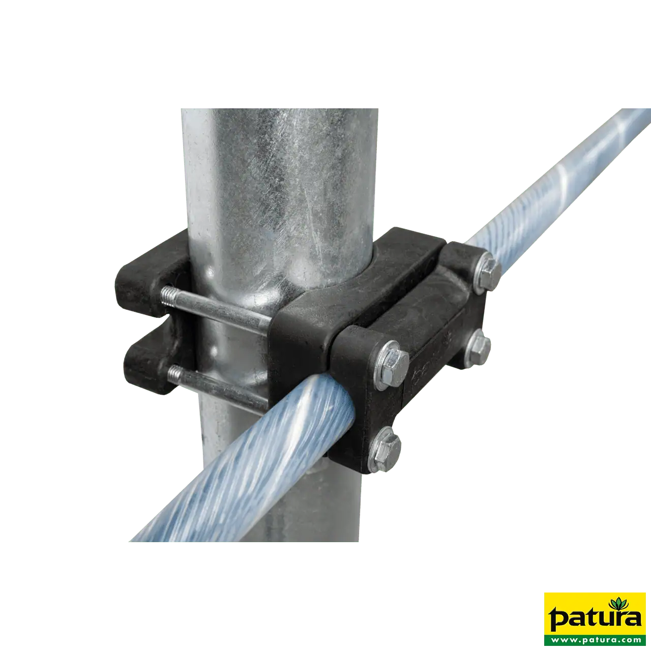 Kreuzklemme flexibles Nackenseil für Pfosten d= 76 mm