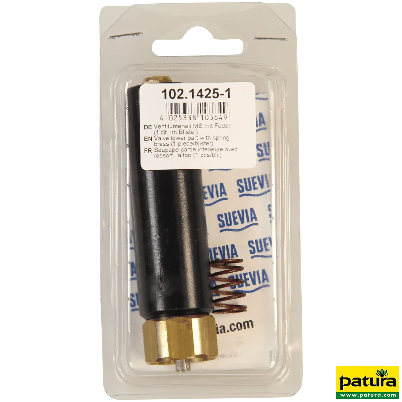 Ventilunterteil mit Feder Suevia Messing Ventil