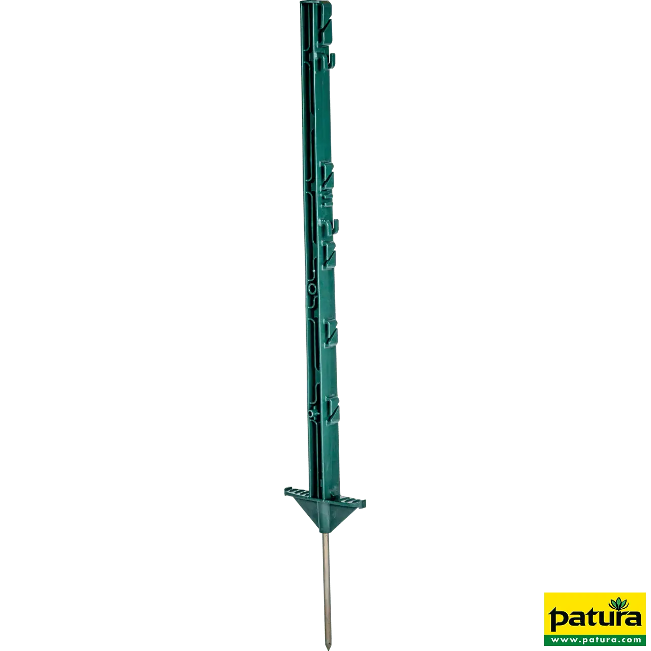 Kunststoffpfahl 0,73 m, 5 Drahthalter, grün, (10 Stück / Pack)