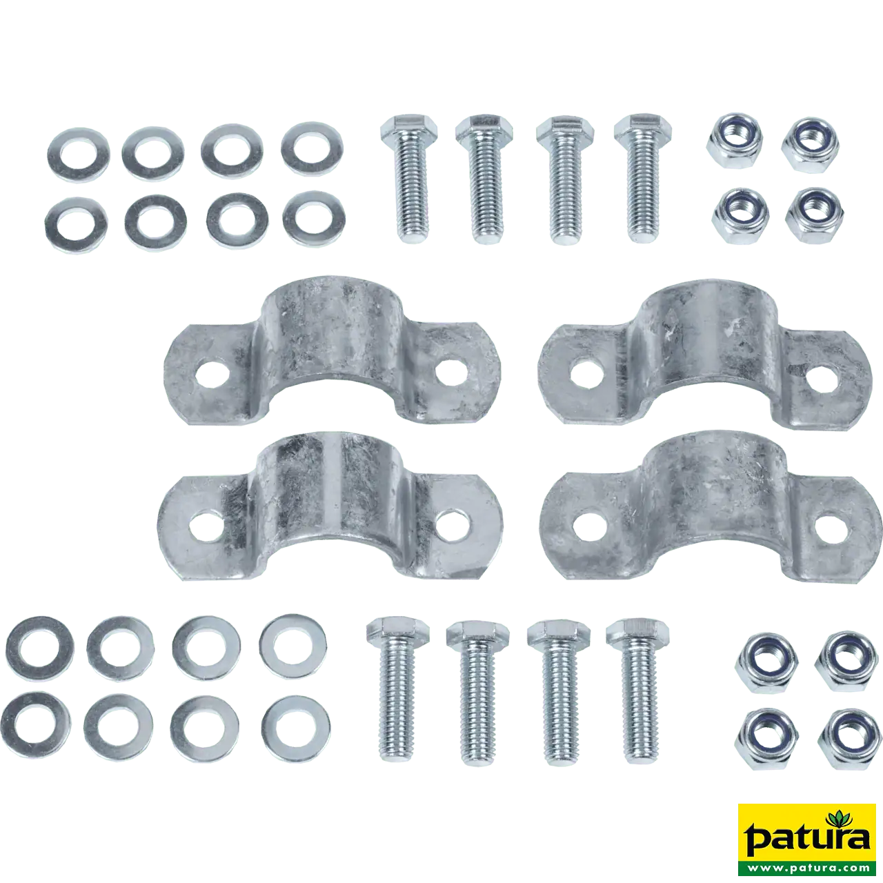 Montageset Kälberbürste Ref. 334049 an Abtrennung leicht bzw. Rohr 42 mm