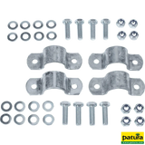 Montageset Kälberbürste Ref. 334049 an Abtrennung leicht bzw. Rohr 42 mm