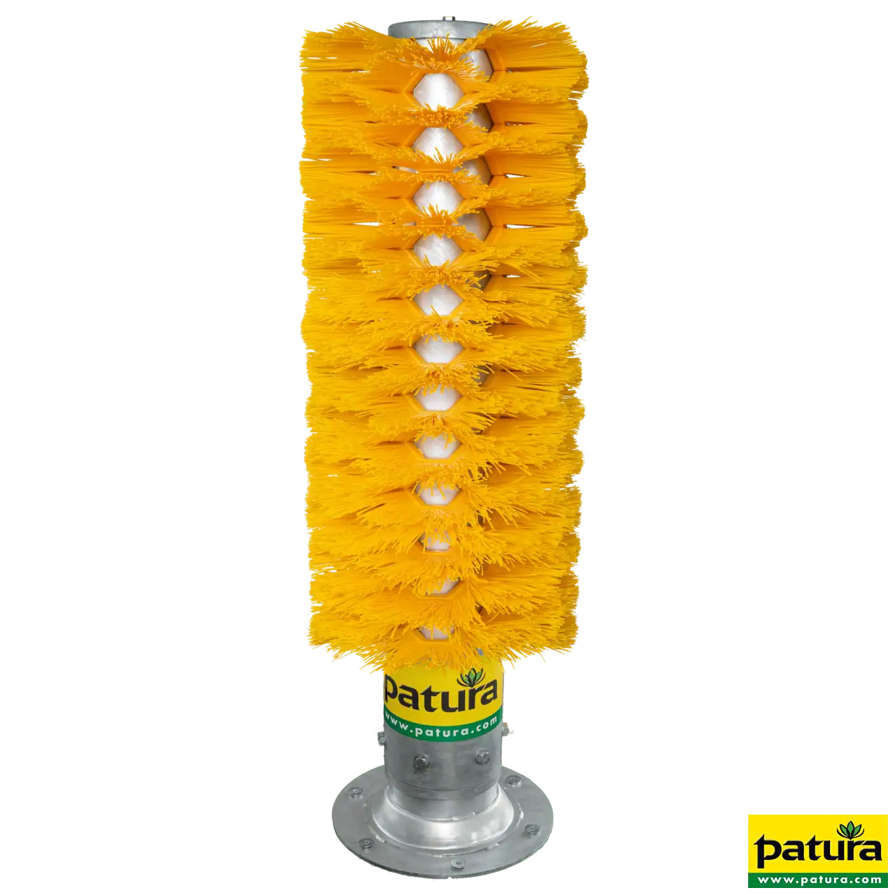 Pfahlbürste Maxi, 1,5 m, Bodenplatte, gelb