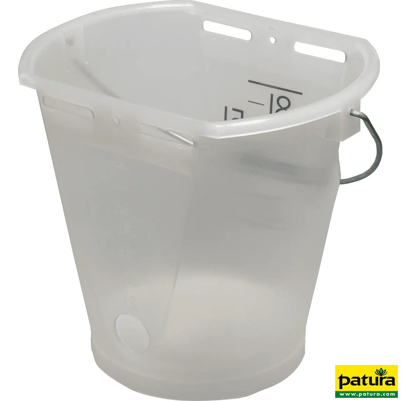 Nuckel-Tränkeeimer 9l transparent ohne Sauger und ohne Ventil