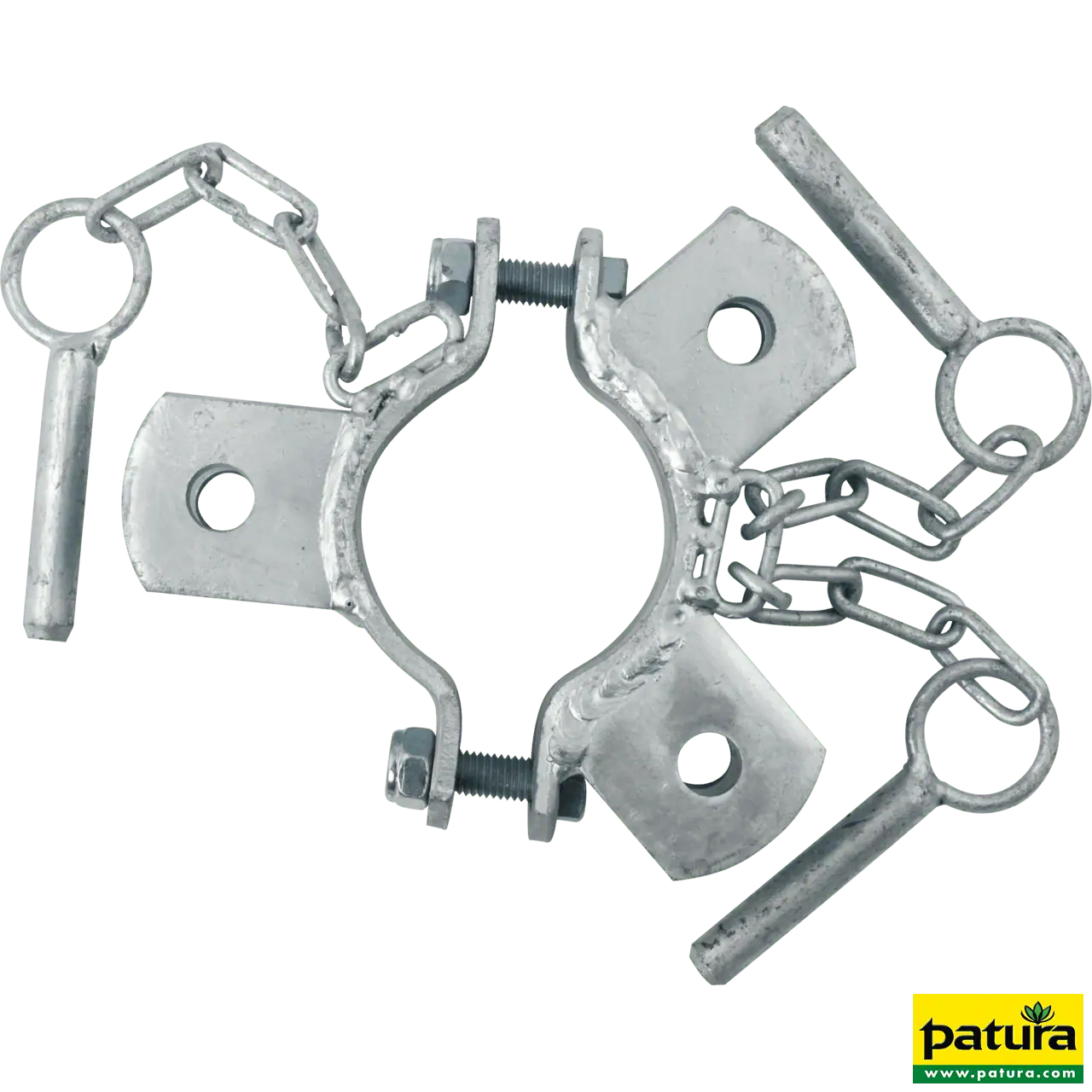 Schelle d= 76 mm, 3 Halter, mittig, vz