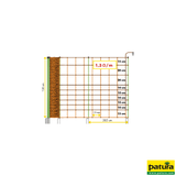 Elektrozaunnetz 120 cm hoch, mit Doppelspitze, 50 m
