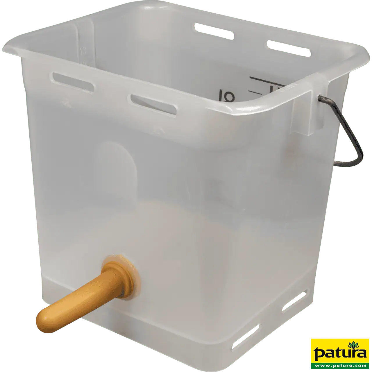 Nuckel-Tränkeeimer 13 l, transparent kpl. mit Sauger weich und