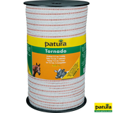 Tornado Breitband 12,5 mm, 400 m Rolle 4 Niro 0,20mm, 1 Cu 0,30mm, weiss-orange