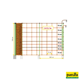 Elektrozaunnetz "plus/minus" 106 cm hoch mit Doppelspitze, 50 m