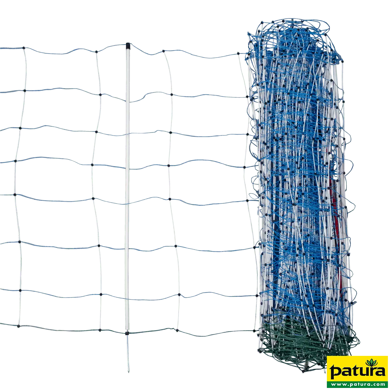 Tornado Elektrozaunnetz Kombi, blau, h= 108 cm, 50 m, Einzelspitze,