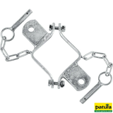 Schelle Quadrat 90 mm, 2 Halter, vz
