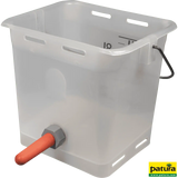 Nuckel-Tränkeeimer 13 l transparent kpl. mit Sauger, mittel und Kugelventil