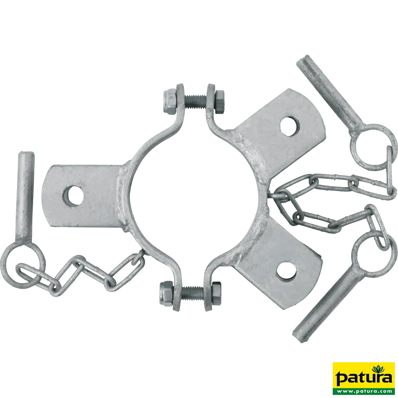 Schelle d=102 mm, 3 Halter, mittig, vz