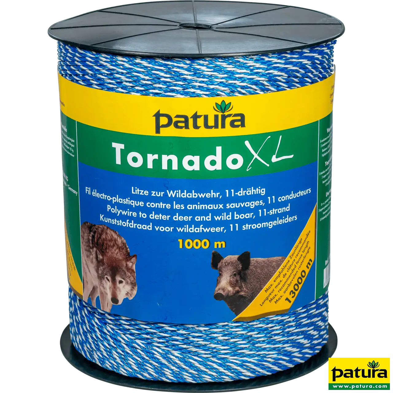 Tornado XL Litze, 1000 m Rolle 8 Niro 0,20 mm, 3 Cu 0,30 mm, blau-weiß