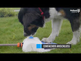 CoolPets Hundetrinkbrunnen, Pedal, Spritzdüsen, Gartenschlauch-Anschluss