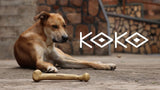 KOKO Kaustange Hund, Kaffeebaumholz, L, 24 cm