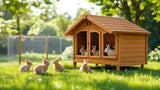kaninchenhaus aus holz für außen im garten