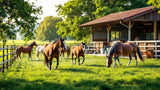 Pferd auf einer Weide stehend