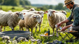 Schaf erhält tierärztliche Behandlung zur Förderung der Tiergesundheit
