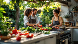 Outdoorküche mit modernem Design für den Garten