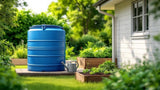 Regenspeicher aus Kunststoff zur Regenwassernutzung im Garten