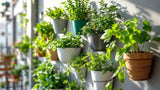Wandblumentopf aus Keramik in modernem Design, ideal zur Wanddekoration und Pflanzenaufbewahrung