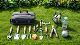Gartenpflege-Set bestehend aus Handschaufel, Rechen und Gartenschere für effiziente Gartenarbeit