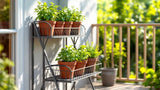 Blumentreppe aus Holz für Innen und Außen, dekorative Pflanzenregal für Balkon und Garten