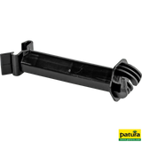 Abstands-Isolator, schwarz, für T-Pfosten, für Litzen/Seile bis Ø 6 mm, Abstand 125 mm, Kunststoff, 25 Stk