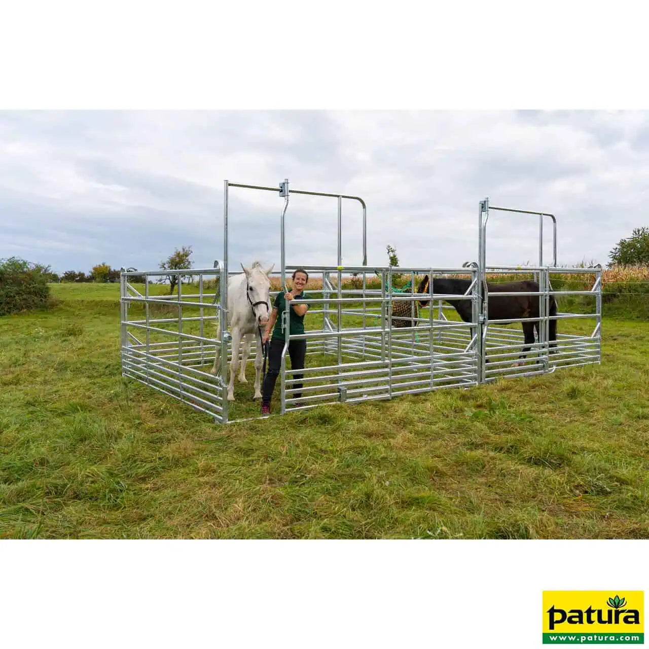 Sicherheits-Pferde-Panel mit Schiebetor 3,60 m, Höhe 2,50 m
