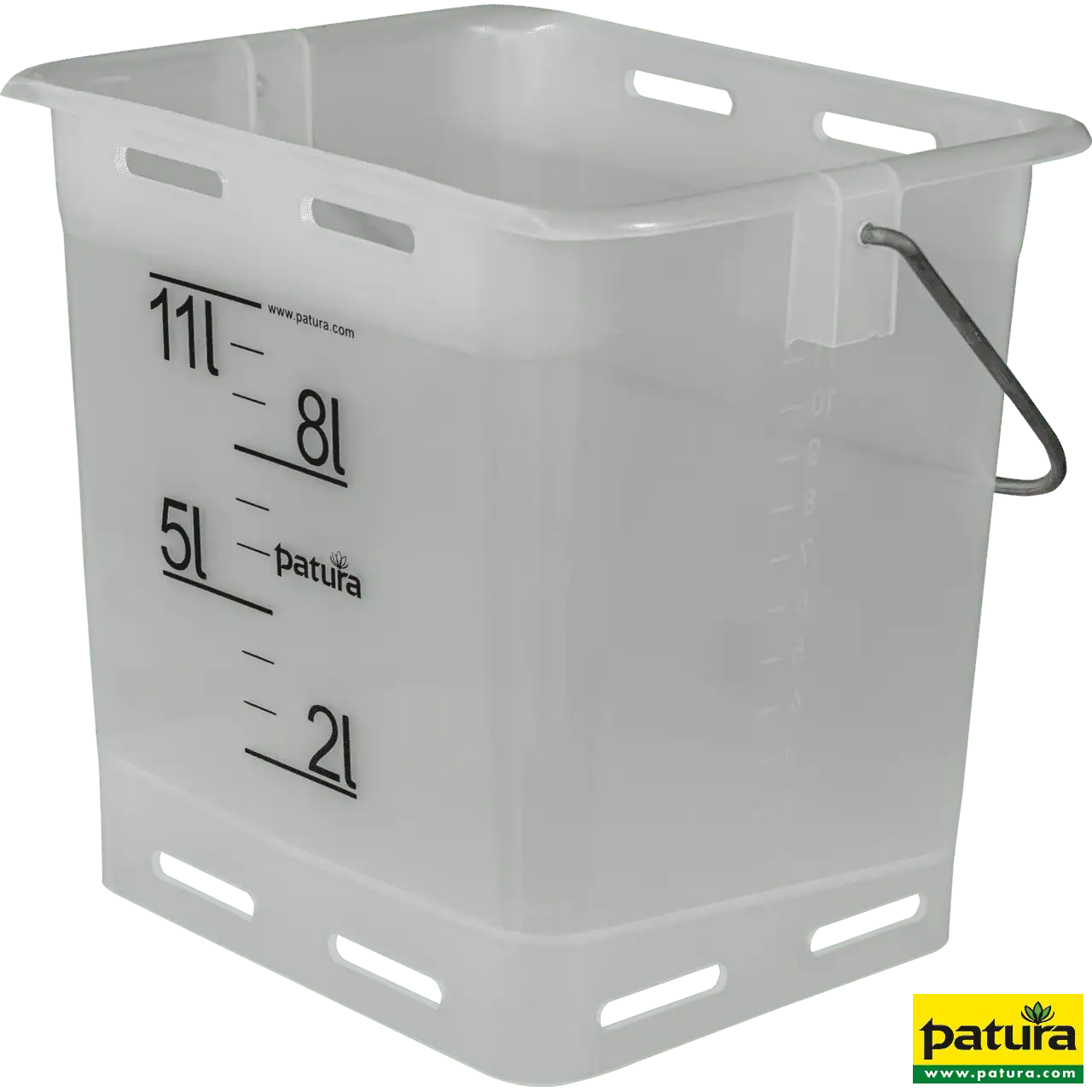 Nuckel-Tränkeeimer, transparent, ohne Sauger, ohne Ventil, 13 l