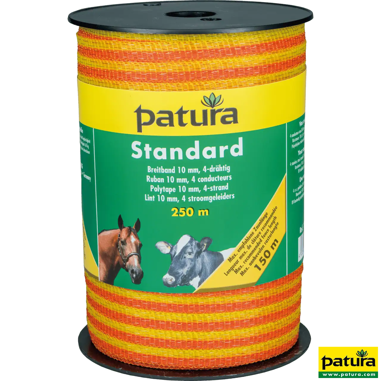Standard Breitband 10mm, 250 m Rolle 4 Niro 0,16mm, gelb-orange