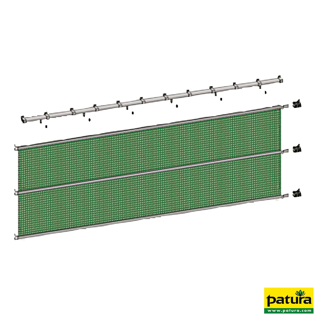 Windschutz-Spannpanel, 3,00 m Höhe, 10,70 m Breite