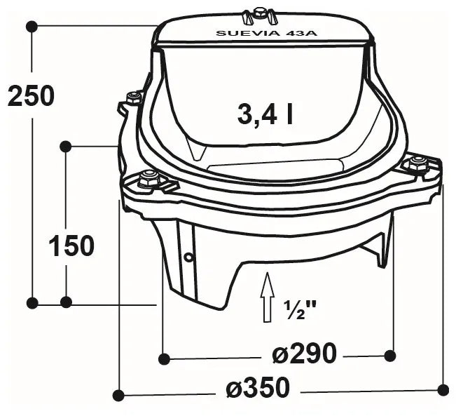 Schwimmerbecken Mod. 43A heizbar