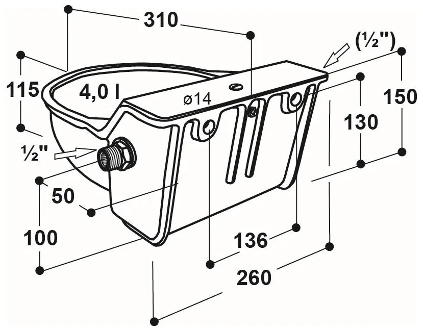 Schwimmerbecken Mod. 340