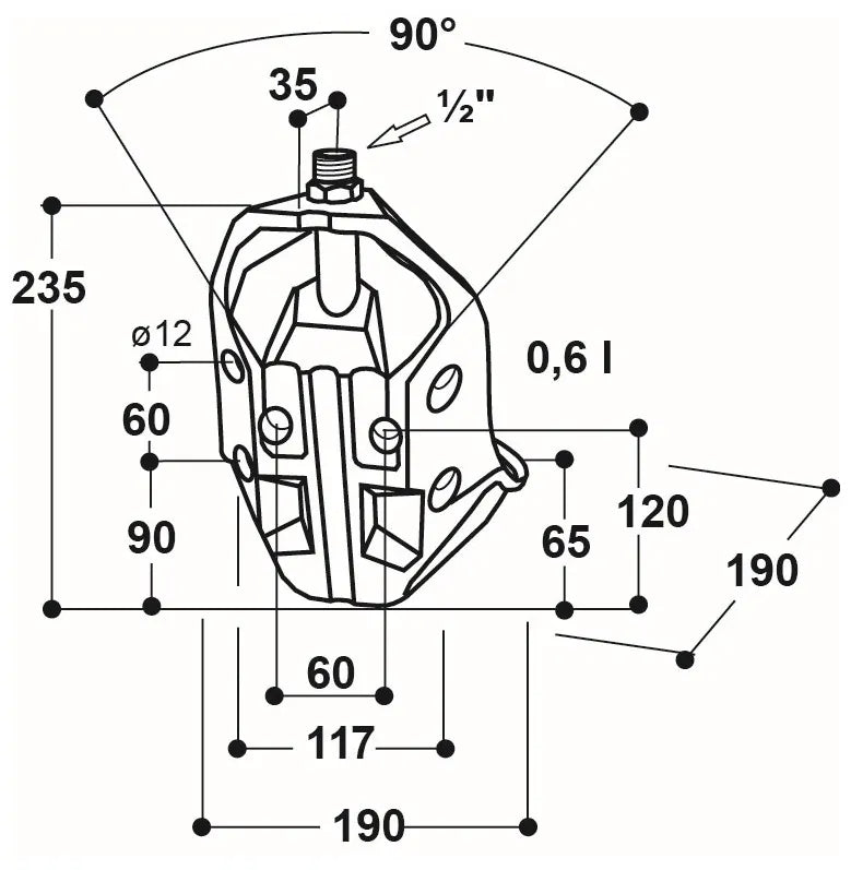 Rohrventil-Becken Mod. 370