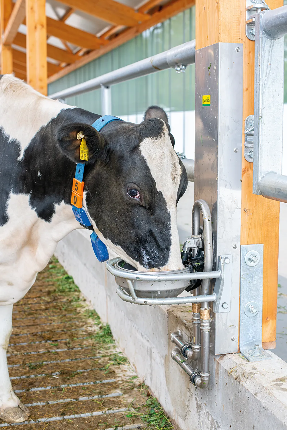 Edelstahl-Rohrventilbecken Mod. 1200 mit 3/4" Messingventil