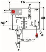 Umlaufheizsystem Mod. 311 mit Rücklauftemperatur-Steuerung