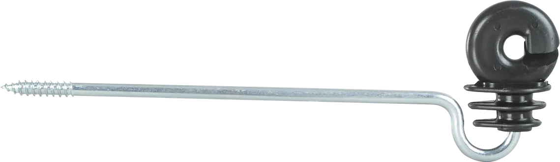 Ringisolator mit langem Schaft, Schaftlänge 20cm Holzgewinde