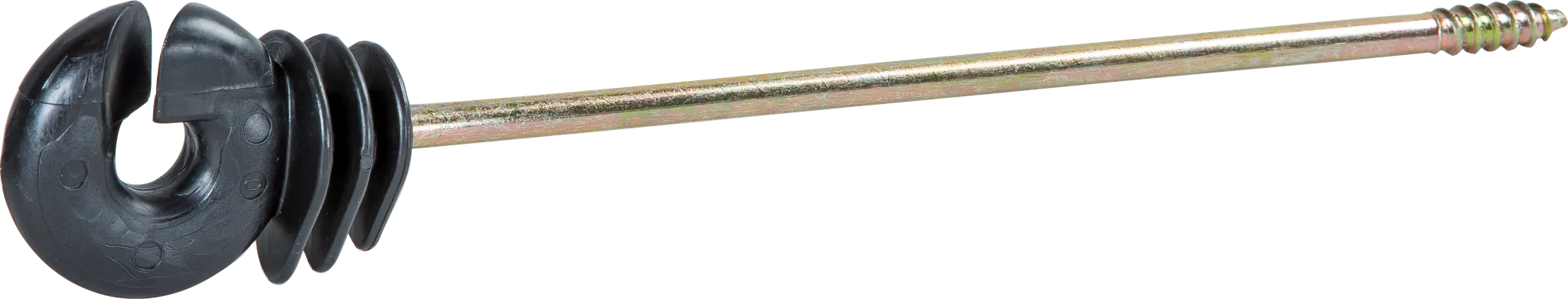 Ringisolator mit langem Schaft, gerade Schaftlänge 18 cm Holzgewinde